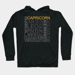 Capricorn Zodiac Montage Hoodie